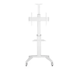 KIMEX Support Mobile Pour Écran Visioconférence 37''-70'' Hauteur 125-160cm Blanc