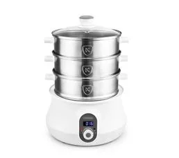 KITCHEN COOK Cuiseur Vapeur et Couscoussier Electrique En Inox Multisteam 9