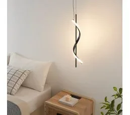 KOSILUM Suspension Spirale Verticale Noire LED Dimmable - Lybella