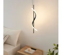KOSILUM Suspension Spirale Verticale Noire LED Dimmable - Lybella