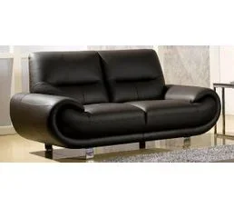 LA MAISON DU CANAPE Canapé Cuir 2 Places Angie Marron