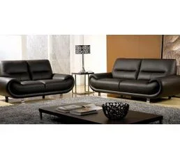 LA MAISON DU CANAPE Canapé Cuir 2 Places Angie Marron