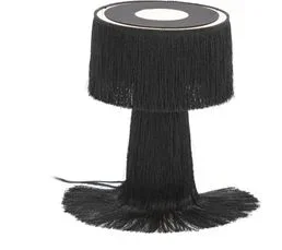 Lampe Avec Abat-jour Tissu Noir 25x25x38