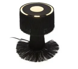 Lampe Avec Abat-jour Tissu Noir 25x25x38