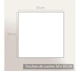 LINNEA Lot De 2 Torchons De Cuisine Pur Coton 50x50 Cm Motif Fromage Cheese Rouge