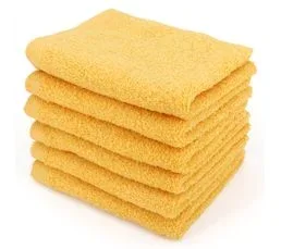 LINNEA Lot De 6 Serviettes Invité 30x50 Cm Alpha Jaune Or