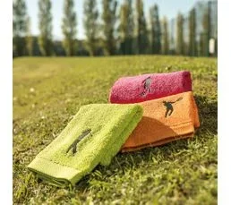 LINNEA Parure De Bain 8 Pièces Coton 550g/m2 Pure Football Blanc