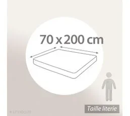 LINNEA Protège Matelas Imperméable 70x200 Cm Bonnet 50cm Arnon Molleton Coton Contrecollé Polyuréthane