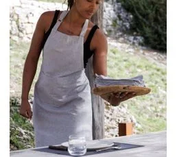 LINNEA Tablier De Cuisine Coton 70x90cm Collection Yuco Bleu Jade