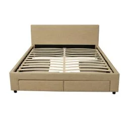 Lit Lugano 160x200 + 1 Sommier + 4 Tiroirs / Beige
