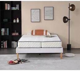 LITERIE JULIEN Matelas Souple Clic Clac 130x190 Cm 15 Cm Avec Alèse Et Oreiller Visco Contact Latex 5 Zones Confort