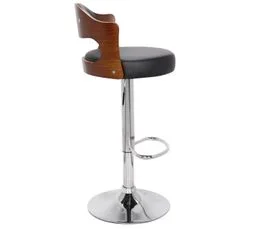 Lot De 4 Chaises De Bar "wilson" 90-110cm Noir et Marron