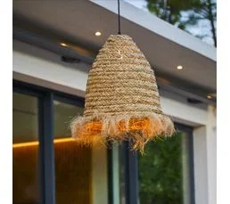 LUMISKY Suspension D'extérieur Avec Câble Anafi Outdoor Cable Beige Fibre Naturelle 5m