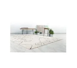 MEUBLORAMA Tapis 170x120cm, Design A305r Coloris Ivoire - Confort Et Élégance Pour Votre Intérieur