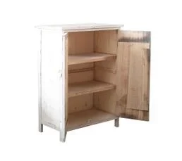 MOBILI REBECCA Buffet 2 Ports Bois Blanc Shabby 70x51x30