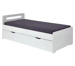 NATEO CONCEPT Lit Gigogne 90x200 Cm Blanc Levis