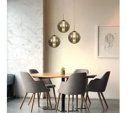 NETTLIFE Lampe Suspendue Pour Table à Manger, Lampe Suspendue Moderne à 3 Lampes En Verre