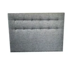 NUIT CELESTE Tete De Lit Capitonnee Crepuscule Couleur Gris Souris, 180x115cm