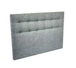 NUIT CELESTE Tete De Lit Capitonnee Crepuscule Couleur Gris Souris, 180x115cm