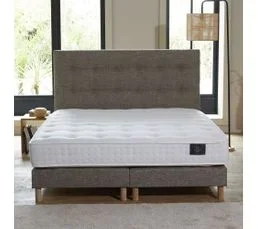 NUIT CELESTE Tete De Lit Capitonnee Symbiose Couleur Camel, 160x115cm