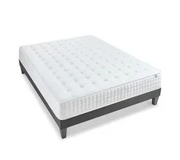 OLYMPE LITERIE Ensemble Apollon 140x200 Cm Matelas Mousse + Sommier Bois