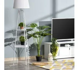 OUTSUNNY Plante Artificielle Monstera H. 85 Cm Feuilles De Tortue Réalistes Pot Inclus