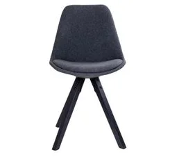 PEGANE Lot De 2 Chaises De Salle À Manger Coloris Noir En Tissu D'hévéa - Dim : 55 X 48 X 86 Cm