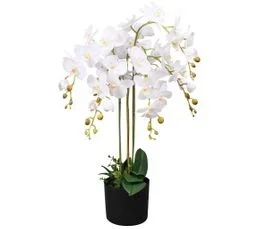 Plante Artificielle Avec Pot Orchidée 75 Cm Blanc Dec021906