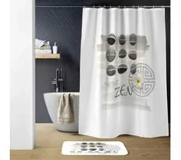 Rideau De Douche "zenitude" 180x200cm Blanc