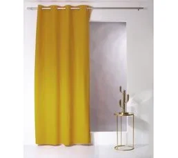 Rideau Uni Effet Bachette - 135 X 240 Cm - Moutarde