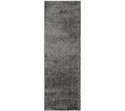 SAFAVIEH Tapis California 69 X 213 Cm Shag Crosby Gris