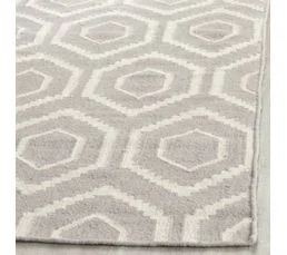 SAFAVIEH Tapis Dhurrie 76 X 122 Cm Contemporain Casablanca Gris