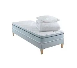 SOMEO Ensemble Matelas Mousse Accueil Mémoire De Forme, Sommier, Couette, Oreiller Songe 500 100x210