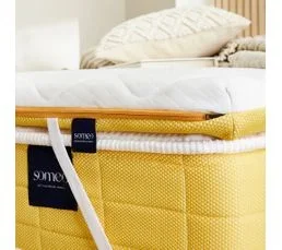 SOMEO Surmatelas Mousse Aurore Soutien Ferme 90x200 - 1 Personne - Accueil Moelleux