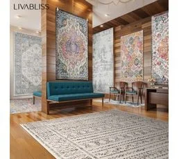 SURYA Tapis Enfant Lavable En Machine Étoiles Bleu/beige 140x200