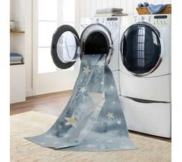 SURYA Tapis Enfant Lavable En Machine Étoiles Bleu/beige 140x200