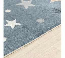 SURYA Tapis Enfant Lavable En Machine Étoiles Bleu/beige 140x200