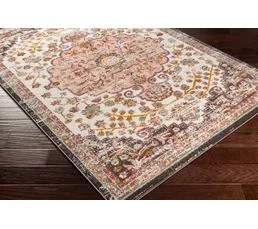 SURYA Tapis Vintage Oriental Rose/blanc 160x213