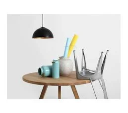 Suspension Composite Minéral Noir 35x35x17cm