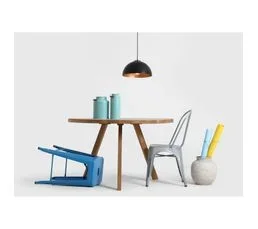 Suspension Composite Minéral Noir 35x35x17cm