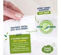 SWEETNIGHT Protège Matelas Imperméable Antiacariens Greenfirst 160x200