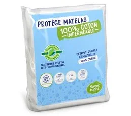 SWEETNIGHT Protège Matelas Imperméable Antiacariens Greenfirst 160x200