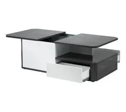 Table basse L.117 MATERA Blanc/imitation chêne gris