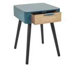 Table De Chevet 1 Tiroir En Mdf - Bleu Canard