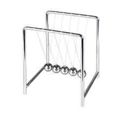 TABLE PASSION Pendule Newton Chromé 13 Cm