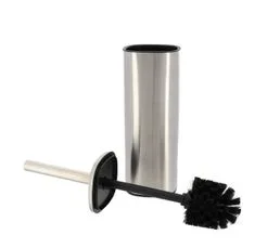 TENDANCE Brosse Wc Avec Support Carré En Métal Chrome Et Manche En Acier Inoxydable