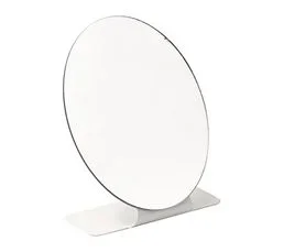 TENDANCE Miroir Ovale Sur Pied En Métal Blanc 13 X 17 Cm