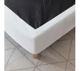 TERRE DE NUIT Cache-sommier Bouclette Intégral Blanc 90x190 Cm