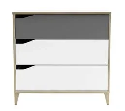 TERRE DE NUIT Commode 3 Tiroirs Blanc