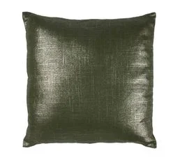 THE DECO FACTORY Coussin En Coton, Lin Et Lurex Aux Reflets Irisés Kaki 40x40 - Comete Old